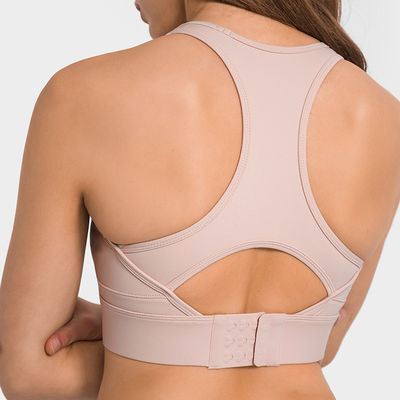 Wide Gathered Gils Sports Bra High Impact Large Bust Padded Fitness Workout